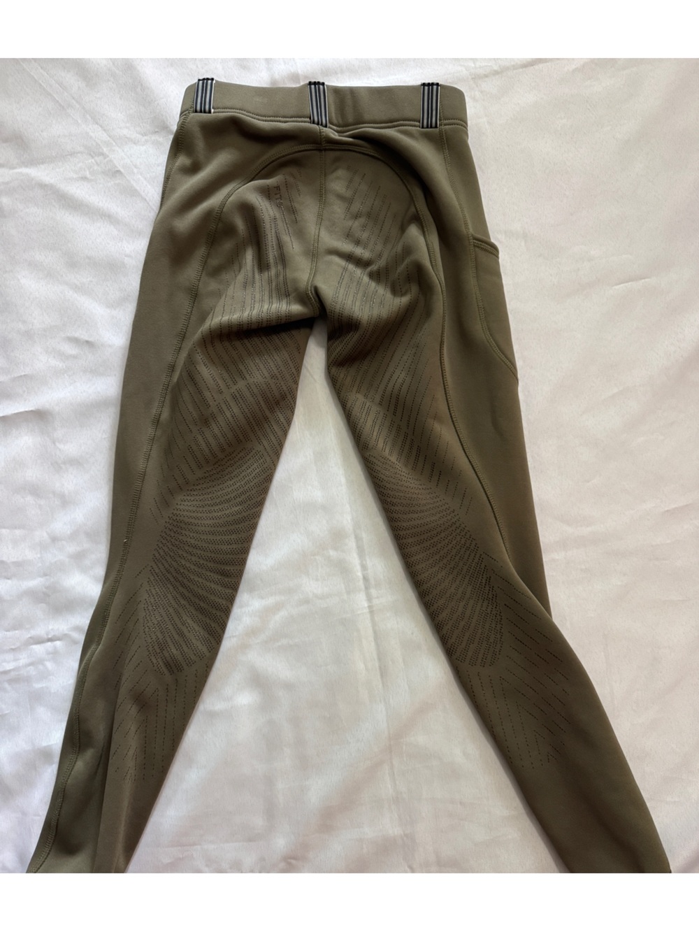 Olive Green Performance Riding Leggings - Picture 3 of 7